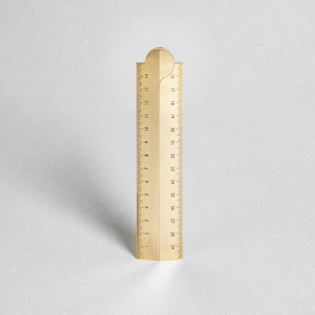 Stria Folding Brass Ruler – Precision Folding Metal Ruler – Makers Cabinet